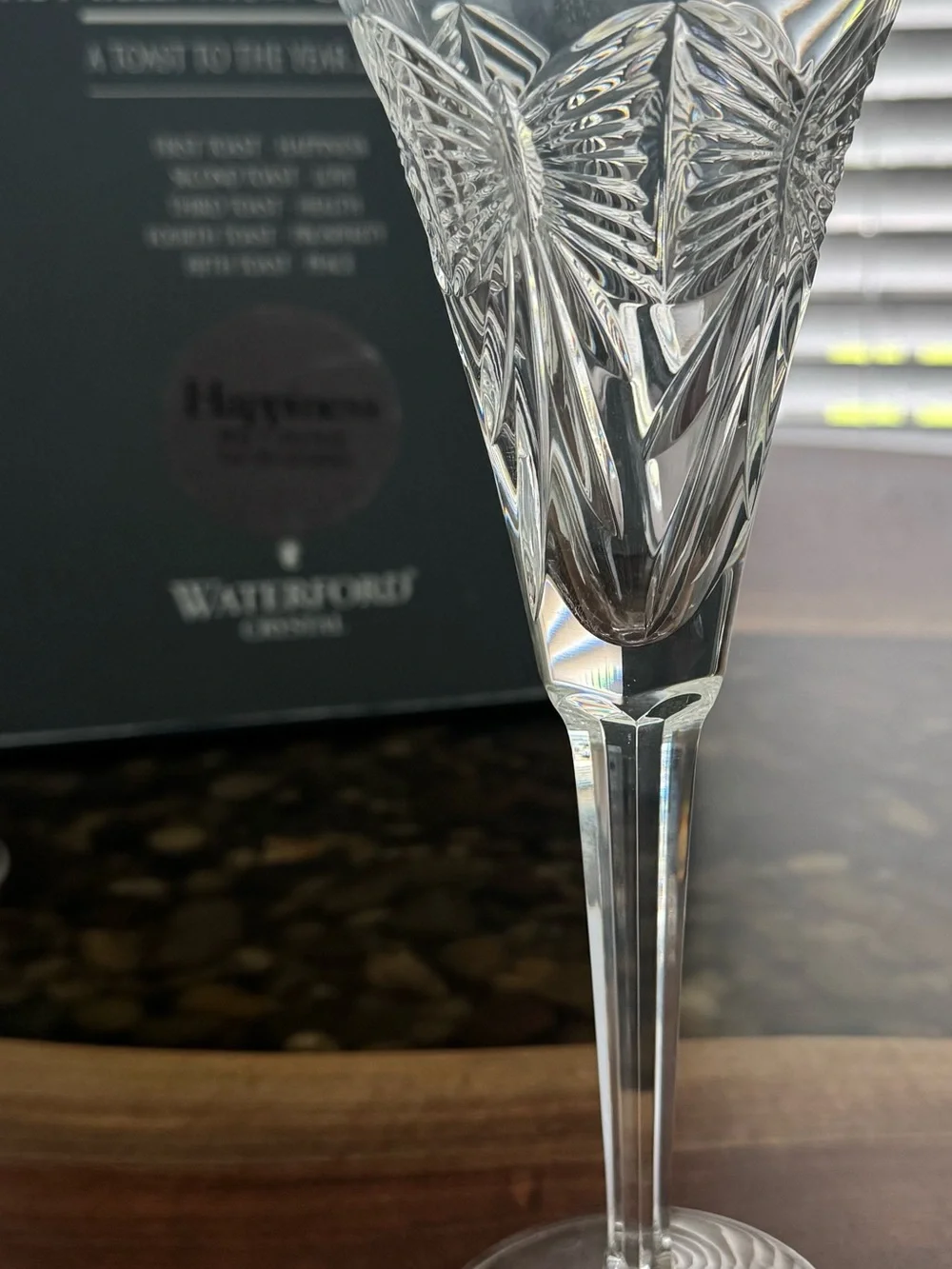 Waterford Crystal Millennium 'Happiness' Champagne Flutes -NWT